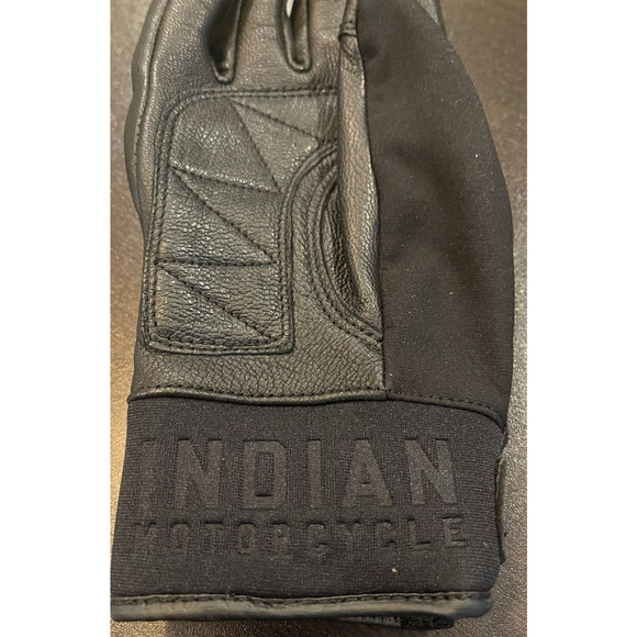 Indian Motorcycle Men's Small Softshell Glove Black 2862850 - Picture 3 of 5